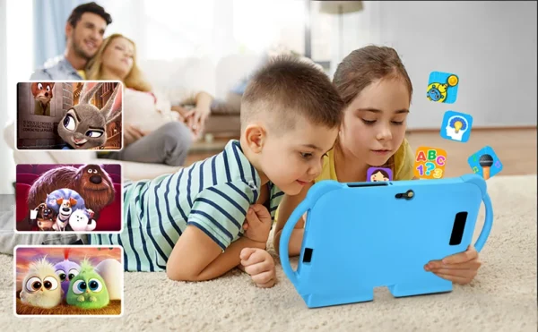 S5fd6783abbe24fec854d7c2e7781d368y.webp BDF K5 pro 7-inch Kids Tablet Cartoon Kids-Proof Case 5G WiFi Google Learning Education Tablet PC 4GB RAM 64GB ROM 4000mAh