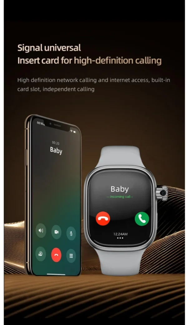 S5fdbaa40e2d049d0b527ec4ee39c75436-1.webp VP39 5G Smartwatch S11 Plus 5G LTE Android 12.0 Smart Watch With 190° Rotating Camera GPS WIFI Compass Play Store Sim Card Slot