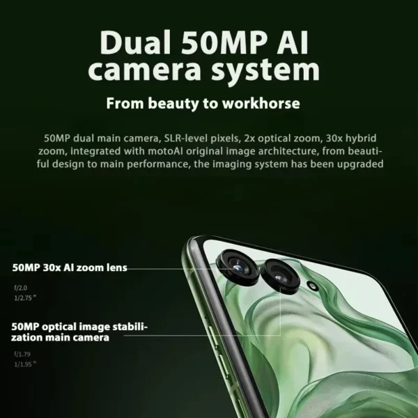Motorola Moto Razr 50 Ultra 5G Foldable Phone Flip 6.9inch pOLED Display Snapdragon 8s Gen3 Wireless Charging Taiwan Version