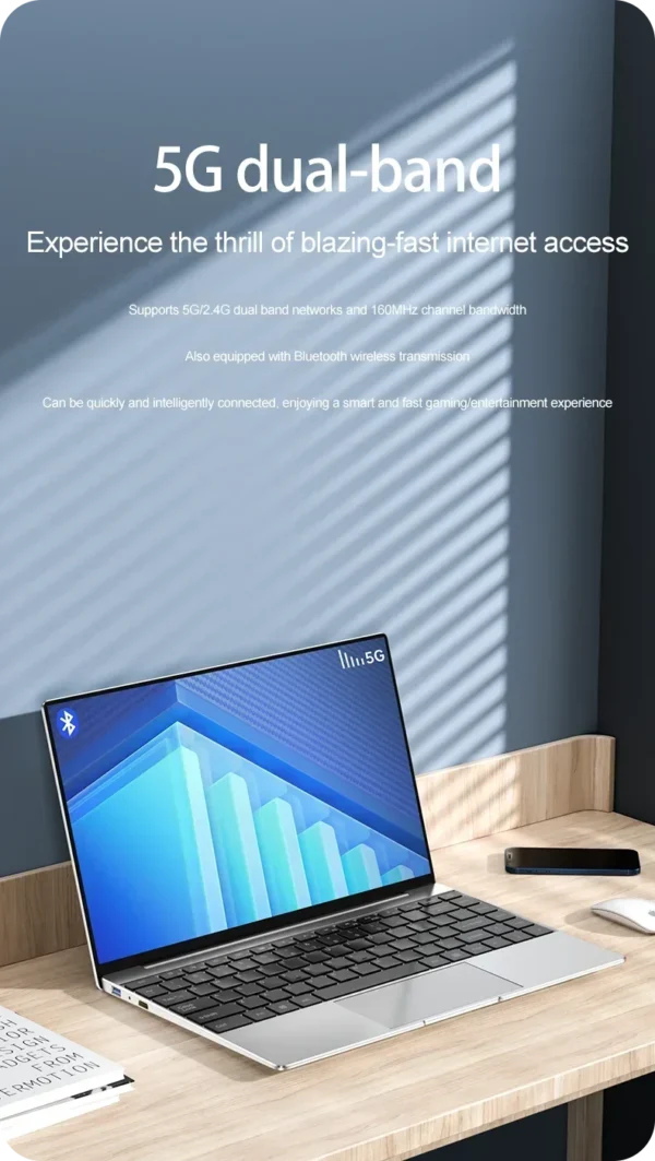S60b1c9ade04b47139a8a0fd21650721eI.webp 14.1" Ultra Slim Laptop 16GB RAM 2TB SSD Intel N3700 Notebook Gamer 1920*1080 Display Office Study Computer PC Windows 11 Pro