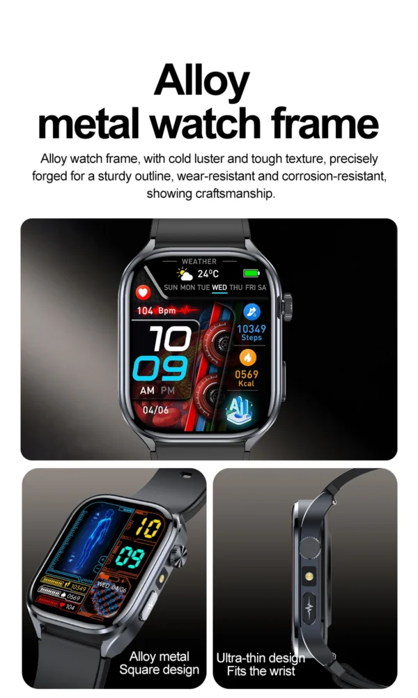 S613a45124eee4d9ab1579756f43266b2E-1.webp 2025 New AI Diagosis ECG Health Smart Watch Men Blood Pressure Lipid Uric Acid AI-GPT Intelligent Q&A Health Smartwatch For Men