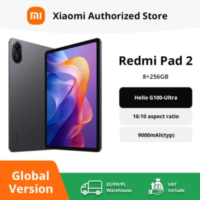 S618a2f5f35ec40459cc14f67339b6002U.webp Global Version Xiaomi Redmi Pad 2 Wifi 11" 2.5K Crystal-clear Display MediaTek Helio G100-Ultra Mi Tablet 90Hz Display 9000mAh