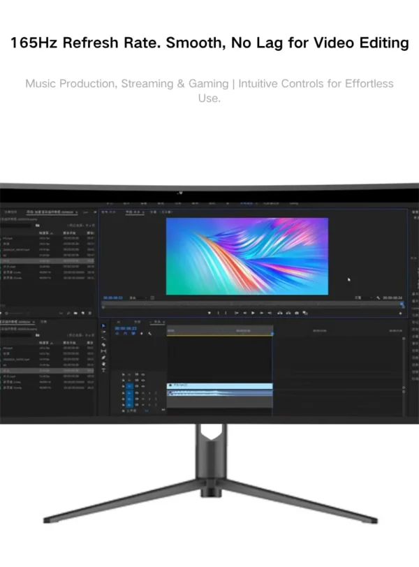 S636e44eaf87a40b8aec41973c9897d3dV.webp 49 Curved Ultra Wide Gaming Display 3800R 165Hz 5120x1440 HDR USB C Charging Adjustable Stand Monitor DeskTop