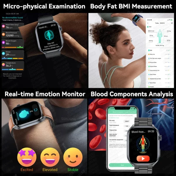 S693ea87f87834ff99aa429dd48ae6b31Z-1.webp 2025 New AI Diagosis ECG Health Smart Watch Men Blood Pressure Lipid Uric Acid AI-GPT Intelligent Q&A Health Smartwatch For Men