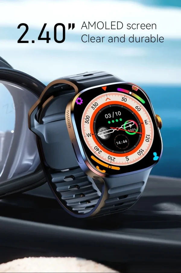 S6a6733bfda474249b72fd7e2cd977a4e8.webp Original M99 Smartwatch 2.4 inch Amoled Screen insert 4G/5G Sim Card GPS WIFI 190° Rotating Camera Game Android 10.0 Smart Watch