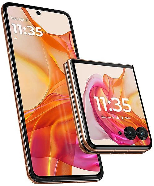 S6ae260194c474cf7b72d4a95ffea67f3d.webp Motorola Moto Razr 50 Ultra Snapdragon8s Gen3 6.9" POLED Folded Screen 165Hz 50MP 45W Fast Charge NFC IPX8 Original Mobile phone