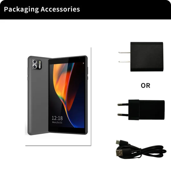 PRITOM 8 Inch Tablet Android 14, 8GB(4+4 Expand) RAM 64GB ROM,1TB Expand,1280x800 IPS Screen 5000MAH Battery,Dual Camera, WiFi