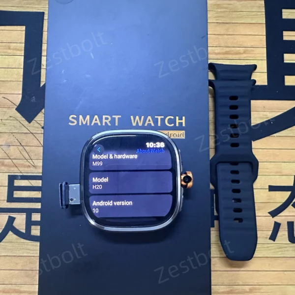 S6fe24abcc5c14aeb8f9318a20597afbd9.webp Original M99 Smartwatch 2.4 inch Amoled Screen insert 4G/5G Sim Card GPS WIFI 190° Rotating Camera Game Android 10.0 Smart Watch