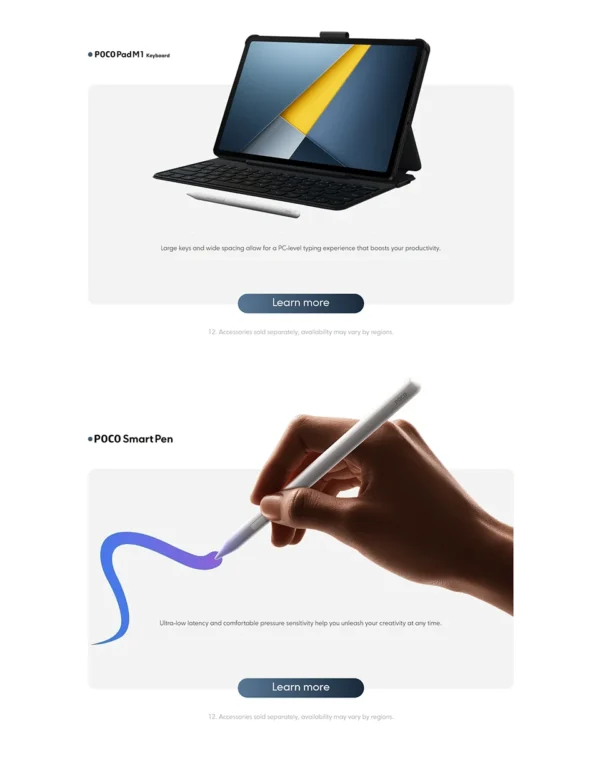 S710bf7e0d0bc49f49076d32e158a86b7B-1.webp POCO PAD M1 Wifi 8GB 256GB Tablet PC 12.2" 2.5K Display 12000mAh Battery