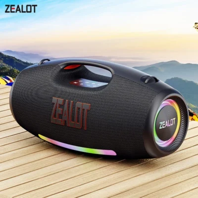 Zealot_89 250W Waterproof Portable Loud Bluetooth Speaker, Wireless Outdoor Boombox SubwooferTriple Passive Radiators-Deep Bass