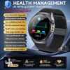 S71aa35255ee8435e88e8bd594eba41bdH-1.webp 2026 New Accurate Blood Lipid Uric Acid Test Smart Watch Men Women ECG Blood Pressure Body analysis Voice Call Health Smartwatch