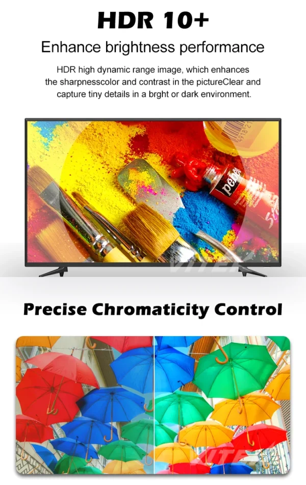 Sonic Speaker Brightness 400 75 Inch UHD Television TV 4K HDR LED Smart Android TV Unit