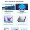 S72763c5c899541df926974d88315e200G.webp LENO Ultra Slim 14.1"Laptop 16GB RAM 2TB SSD Windows 11 Intel N3700 Notebook Gamer 1920*1080 Display Office Study Computer PC