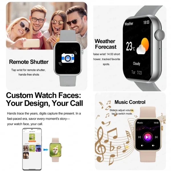 S72fd4ea147ef4f9dadb58dbe48ff03f2u.webp 2025 New Smart Watch Full Touch Screen Bluetooth Call AI Voice Heart Rate Waterproof Watches Sports Bracelet Smartwatch Women