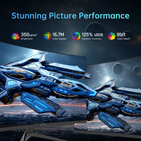 S742f04fffe85486f90ede87c6472634dD.webp KTC 32 inch 240Hz Curved Gaming Monitor 1500R 1080P 125% sRGB 1ms, Freesync/G-sync HDR10,HDMI/DP/USB Ports VESA,Tilt Adjustable,