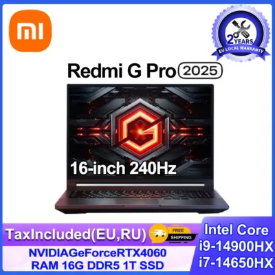 S747828dca5bb43f28f605e57ceeee66fH.webp Xiaomi Redmi G Pro Gaming laptop 2024 Core i9-14900HX NVIDIA GeForce RTX 4060 RAM 16GB/32GB DDR5 1TB SSD 16-inch 240Hz Screen PC