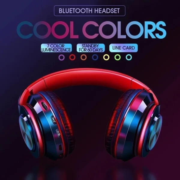 S7557acf5a7e840d484c69888582638c0M.webp Wireless Bluetooth 5.0 Headphone With Microphone On-Ear Headset Stereo Sound Earphones Sports Gaming Foldable Headphones Game