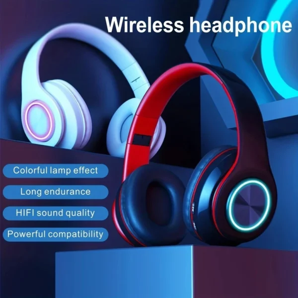 S75f015d43a0d43059a82a26041c81ed5L.webp Wireless Bluetooth 5.0 Headphone With Microphone On-Ear Headset Stereo Sound Earphones Sports Gaming Foldable Headphones Game