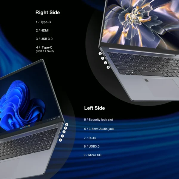 Ninkear A16Pro Laptop 16 inch 2.5K 120Hz AMD R7 7840HS WiFi 6 32GB DDR5 RAM 2TB SSD Laptop Windows 11 Notebook Office Computer