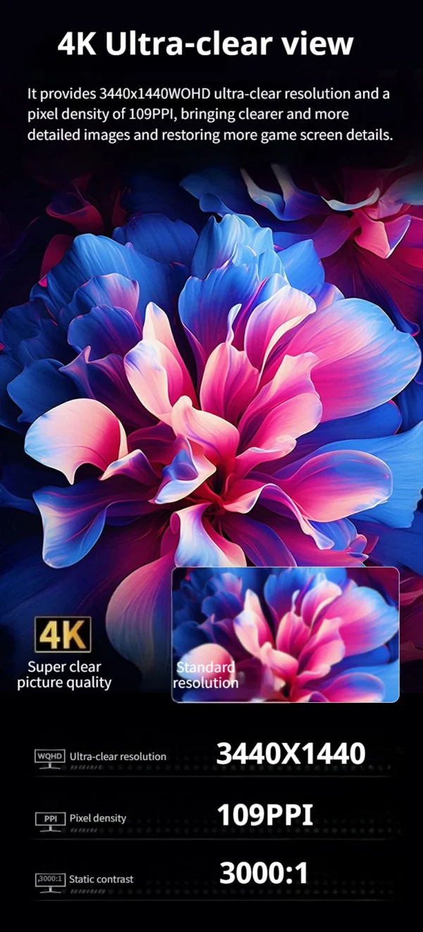 S76d7df1a01724aeb8602e2b05c81a764a-1.webp 34" Curved 240Hz Gaming Monitor 4K 1800R Curvature Resolution FreeSync Premium 100% sRGB Ultra-Wide 21:9 Esports Display