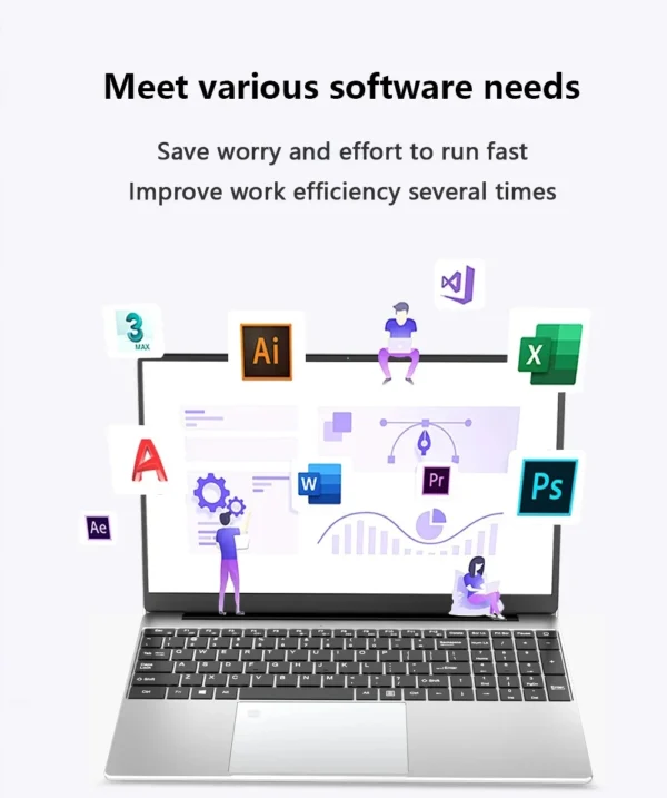 S776c5f47cd6b41b7ac9b6c01ae59a9ff0.webp 15.6" Intel Core 8500Y 16GB RAM 1TB SSD Notebook 1920*1080 HD Display Office Study Computer PC Windows 11 Pro