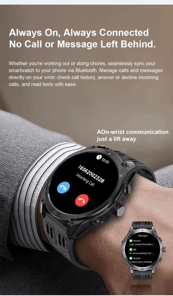 S7785b773ab3242a3bffe0214bf731ef7c-2.webp 2025 New Military T-Rex 3 Ultra GPS Smart Watch 1000mAh Battery 10ATM Waterproof Compass Flashlight Sports trackr Smartwatch Men