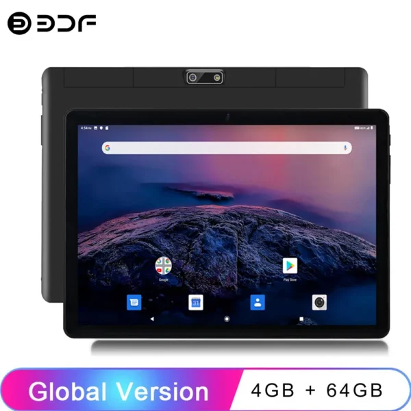 BDF Hot Sales New 10.1 Inch Tablets Octa Core 4GB RAM 64GB ROM Dual SIM Cards 3G Phone Call WiFi Bluetooth Google Play Tablet Pc