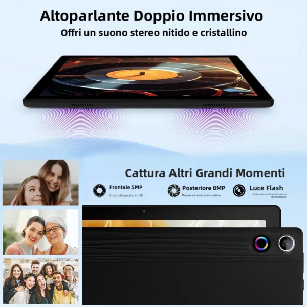 S77b0ae9c7d4b46ad8d7178e1d675cecc2.webp Android15 Tablet 10 Inch 20GB RAM 64GB ROM Expandable 1TB WIFI6 WidevineL1 GMS 5000mAh Stylus Keyboard Mouse Headphones Case Set