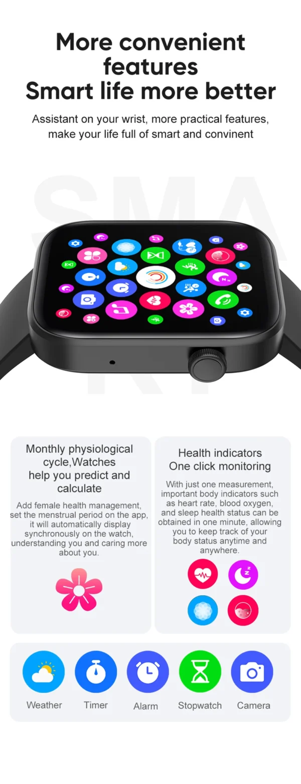 S7808207906924d8cbfafacae7cadb3072.webp COLMI P71 Voice Calling Smartwatch Men Health Monitoring IP68 Waterproof Smart Notifications Voice Assistant Smart Watch Women
