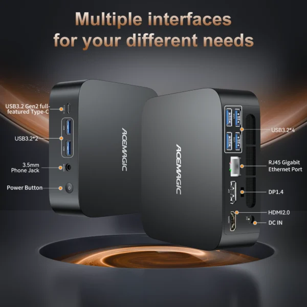ACEMAGIC K1 MINI PC AMD Ryzen 5 7430U 16GB RAM 512GB SSD Windows 11 Pro MINI Computer Wifi6 BT5.2 4K Triple Display