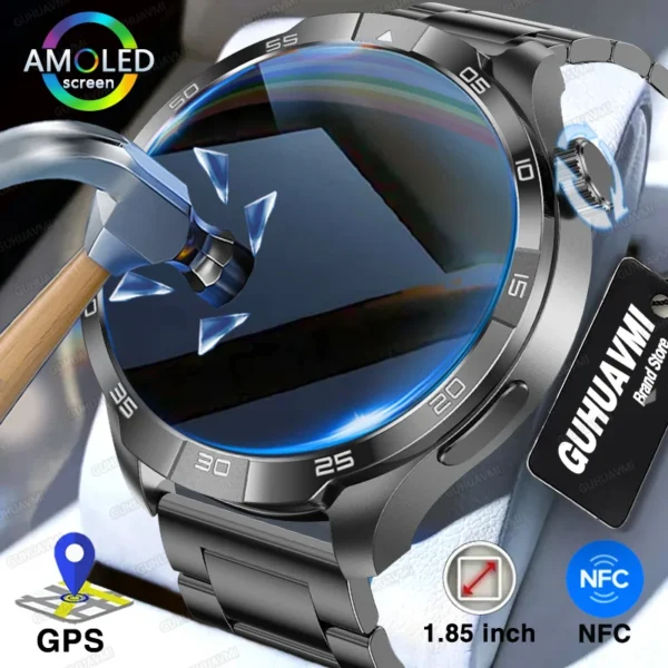 S7a4c77a158a1401780c13f2bb70a7f22z.webp 2026 New Sapphire Screen Smart Watch 1.85-inch Ultra HD AMOLED GPS Bluetooth Call NFC Compass IP68 Sports Fitness Smart Bracelet