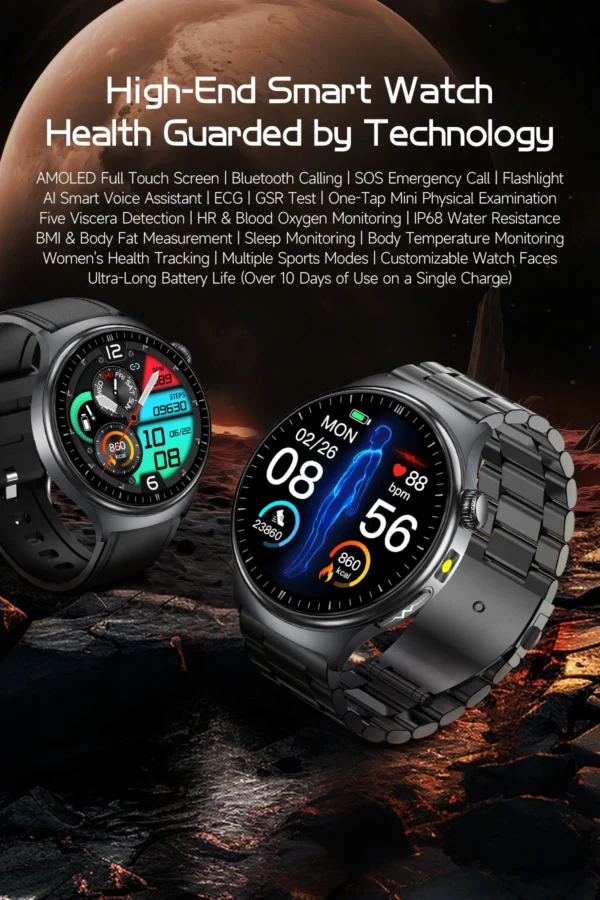 S7afa2db398864138a39680a8e78cd8105-1.webp 2026 New Accurate Blood Lipid Uric Acid Test Smart Watch Men Women ECG Blood Pressure Body analysis Voice Call Health Smartwatch