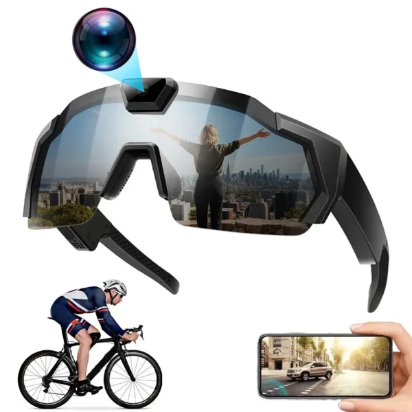 S7be1ba5ded4b4213b7eb7cf0dcbce05au-1.webp NEW HD Video Glasses Action Camera Sunglasses Smart Glasses Sports Glasses Outdoor Bicycle Motorcycle Driver Recorder Walk Cam