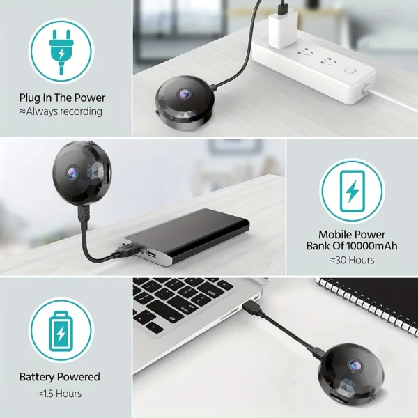 S7c30b70756f64f68b18e1d31249e7b9d3.webp Wireless Mini WiFi Security Camera with Night Vision Motion Detection Rechargeable Battery Easy to Mount & App-Controlled