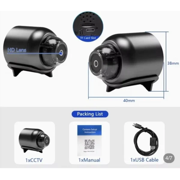 Mini Camera 1080P HD Wifi Night Vision Motion Detection Video Camera Home Security Camcorder Audio Video Recorder No Memory Card