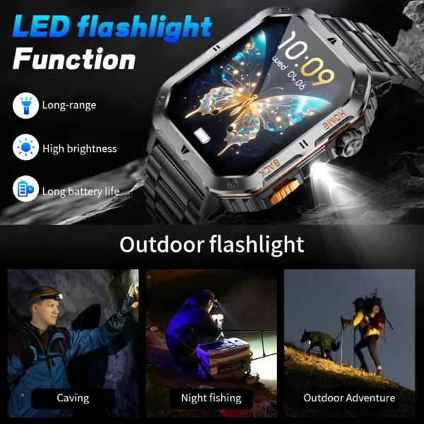 S7fb348daa16d4983b516aea862abb1d7Y.webp New Outdoor Military Sports Smart Watch with Led Lighting Men Women for huawei xiao Watches Bluetooth Call GPS track Smart Watch