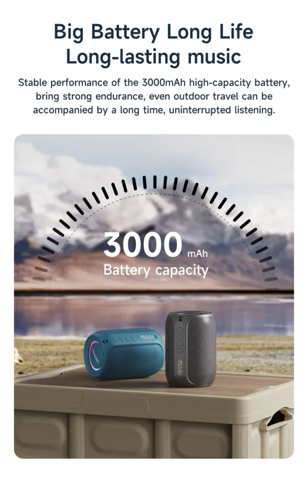 S80102f427f7e484d92b87e7b3946aff1D.webp Zealot S32 pro Bluetooth Wireless Outdoor Portable Subwoofer Speaker Waterproof IPX6 Dual Pairing 3600mAh Wireless Speaker