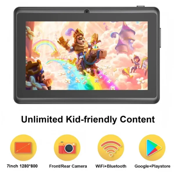 S847172b5f5d045a0ad9a097e2e1e8aefe.webp BDF K5 pro 7-inch Kids Tablet Cartoon Kids-Proof Case 5G WiFi Google Learning Education Tablet PC 4GB RAM 64GB ROM 4000mAh