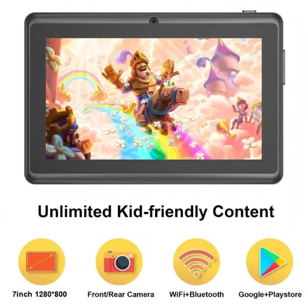 S8732f921f2cd4675b8b09623c9b0f108e-2.webp BDF-Q8 New 7 Inch Tablets Android 13, 4GB RAM 64GB ROM, 1TB Expand, WiFi, 4000mAh Battery,Dual Camera, Google Learning Tablet PC