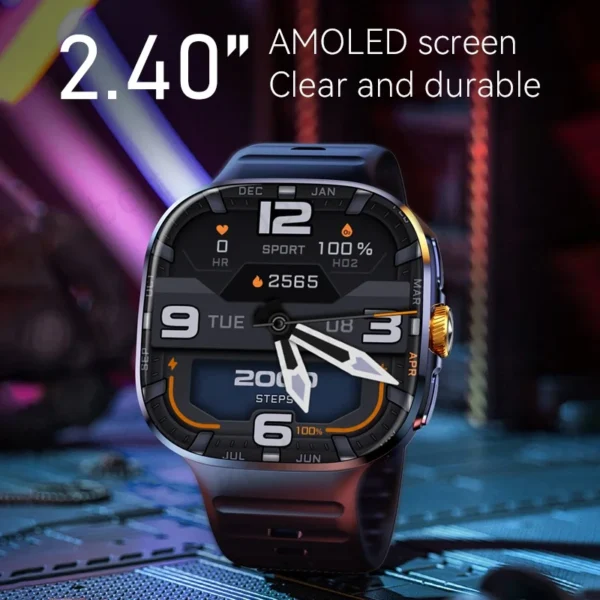 S87765e18966b4e44afa37fb51821b9cc0.webp Original M99 Smartwatch 2.4 inch Amoled Screen insert 4G/5G Sim Card GPS WIFI 190° Rotating Camera Game Android 10.0 Smart Watch