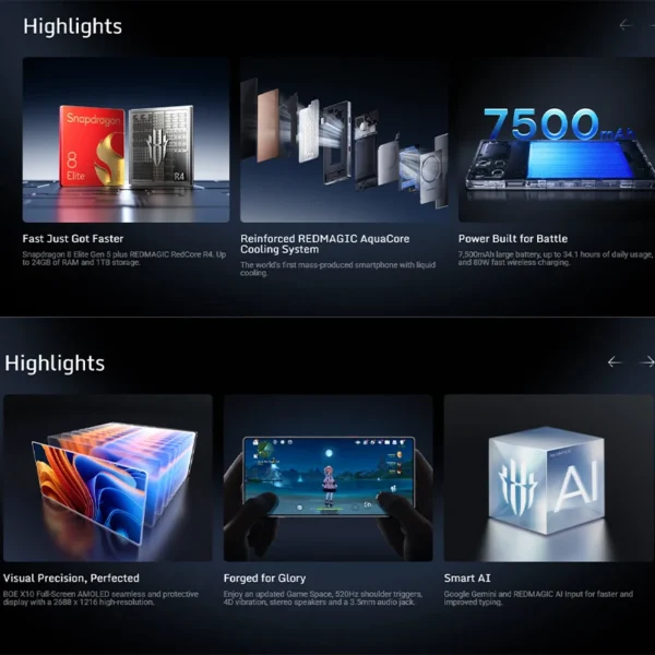 RedMagic 11 Pro 5G Gaming Phone Global Version 6.85" Snapdragon 8 Elite Gen 5, 7500mAh 50MP NFC SmartPhone