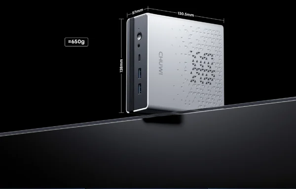 S88bcd84bf5854f6189934943828cb09cp.webp CHUWI UBox Mini PC AMD Ryzen 5 6600H 16GB DDR5 512GB SSD Windows 11 Pro 4K 240Hz Decording WiFi 6 BT 5.3 Extend M.2 1T*2 650g