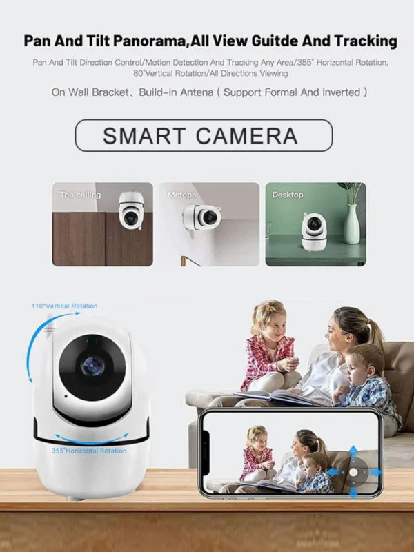 S89a27aac894c4851bee138ca61b2d3d15.webp Mini Camera Smart Home Auto Tracking 1080P Wifi IP Camera Full Network Wireless CCTV Video Baby Security Camera