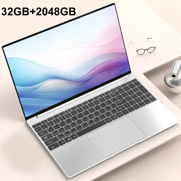 S8d52b3bf48e74be09588ab5b22076adei.webp Portable 15.6" Laptop 32GB Ram DDR4 2TB SSD Windows 11 Notebook Pc Gamer Intel N5095 Office Computer with Backlit Fingerprint