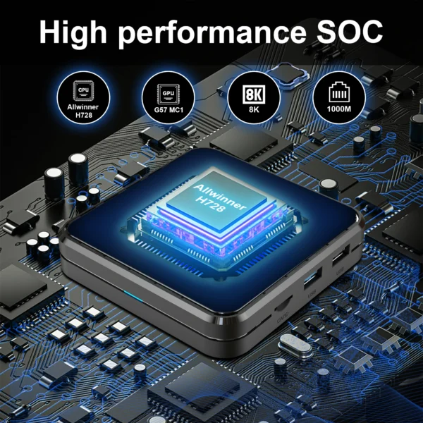 Janmifly R69 PRO Set Top Box Android 14 Allwinner H728 WiFi 6 Support Ultra HD 8K Bluetooth 5.0 smart tv box Netflix YouTube