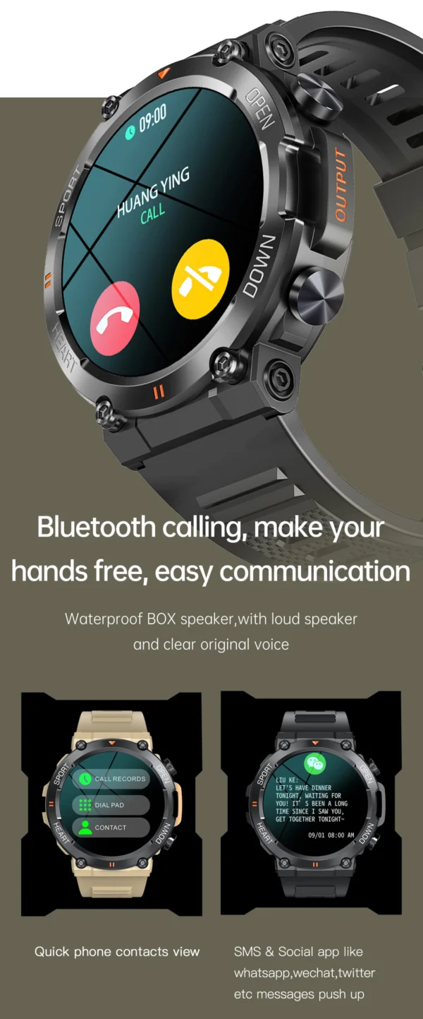 S8e459a55831b4dae8082a4ce9f59f6a1p-1.webp K56 Pro Smart Watch 1.39 Inch Men Women BT Call Heart Rate Blood Pressure 400mah Big Battery Sport Outdoors Smartwatch