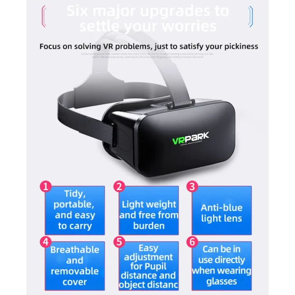 S8ebe8f6cb88144bda217fa0adb571b1bJ.webp VR Glasses 3D Virtual Reality Headset Helmet For Phone Lenses Goggles Devices Viar Smart Smartphones Cell Game Viewer Mobile Set