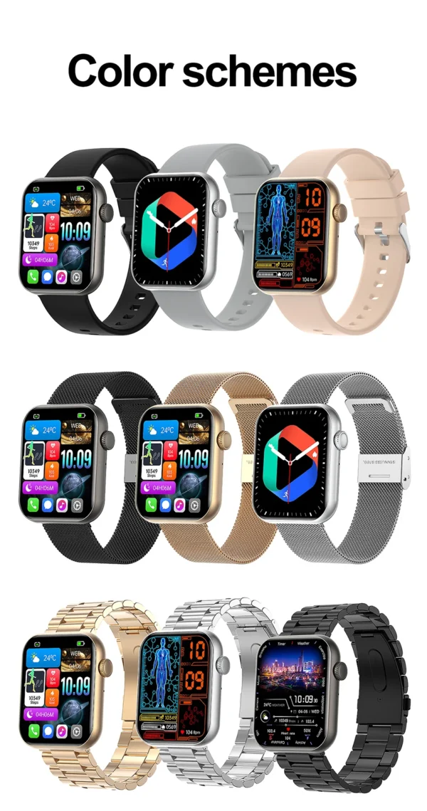 S8ec0126516234eaeb884c1a95d4aeabbW.webp 2025 New Smart Watch Full Touch Screen Bluetooth Call AI Voice Heart Rate Waterproof Watches Sports Bracelet Smartwatch Women