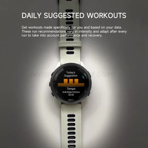 S90fc5ea0d4aa4dfdb1de75eac238e4a91.webp Garmin Forerunner 265 Sports Watch Outdoor GPS Running Fitness Marathon Swimming Chinese Heart Rate Blood Oxygen smartwatch