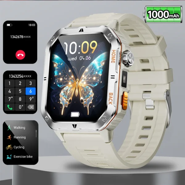 S90fd31f269e742708be9843f63f2bd29e.webp New Outdoor Military Sports Smart Watch with Led Lighting Men Women for huawei xiao Watches Bluetooth Call GPS track Smart Watch